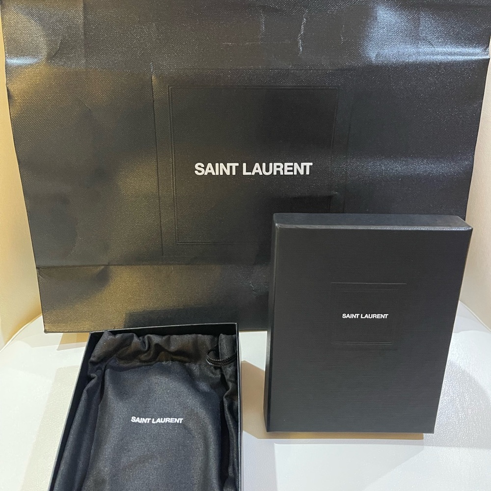 Saint Laurent Leather Black Card Holder - Picture 6 of 9
